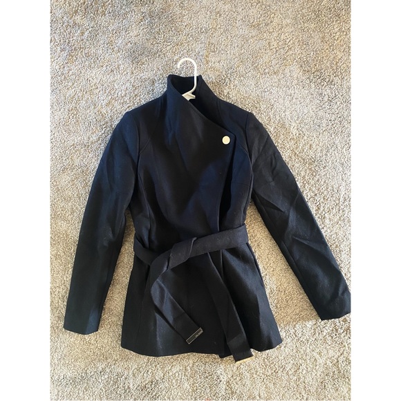 Ted Baker Elethea Short Wrap Collar Coat - Picture 5 of 9